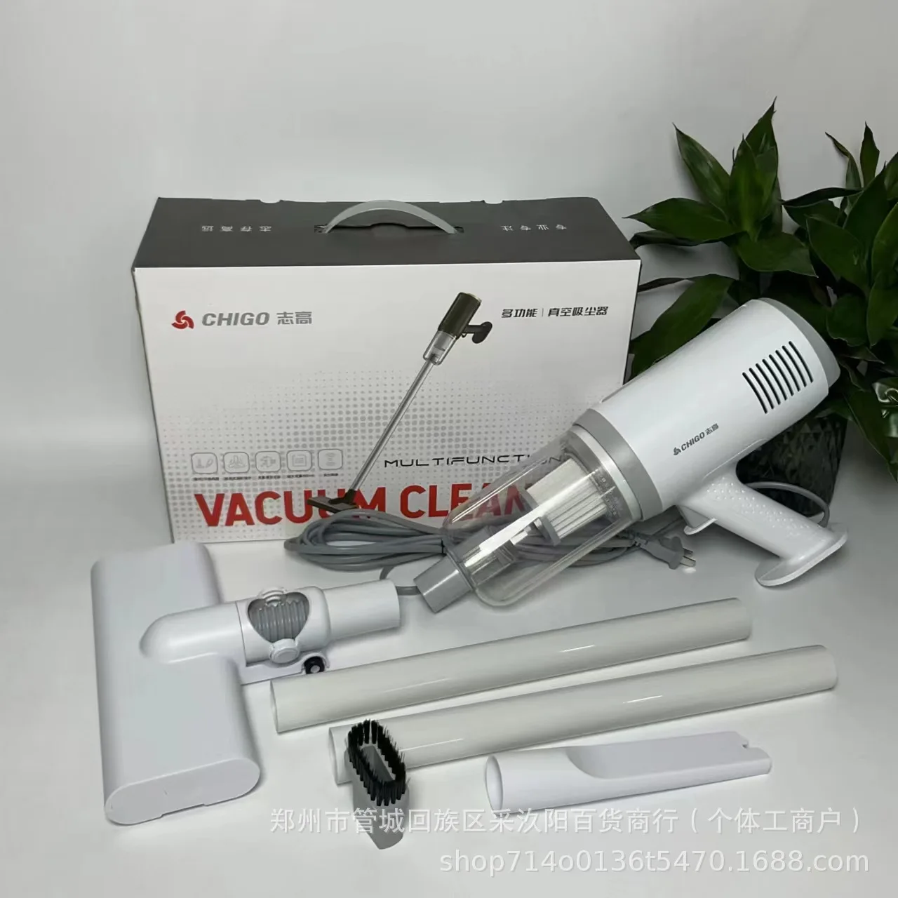 مكنسة كهربائية Zhigao متعددة الوظائف CR628 منزلية صغيرة وكبيرة الحجم عالية الشفط ومتعددة الوظائف من نوع الدفع اليدوي