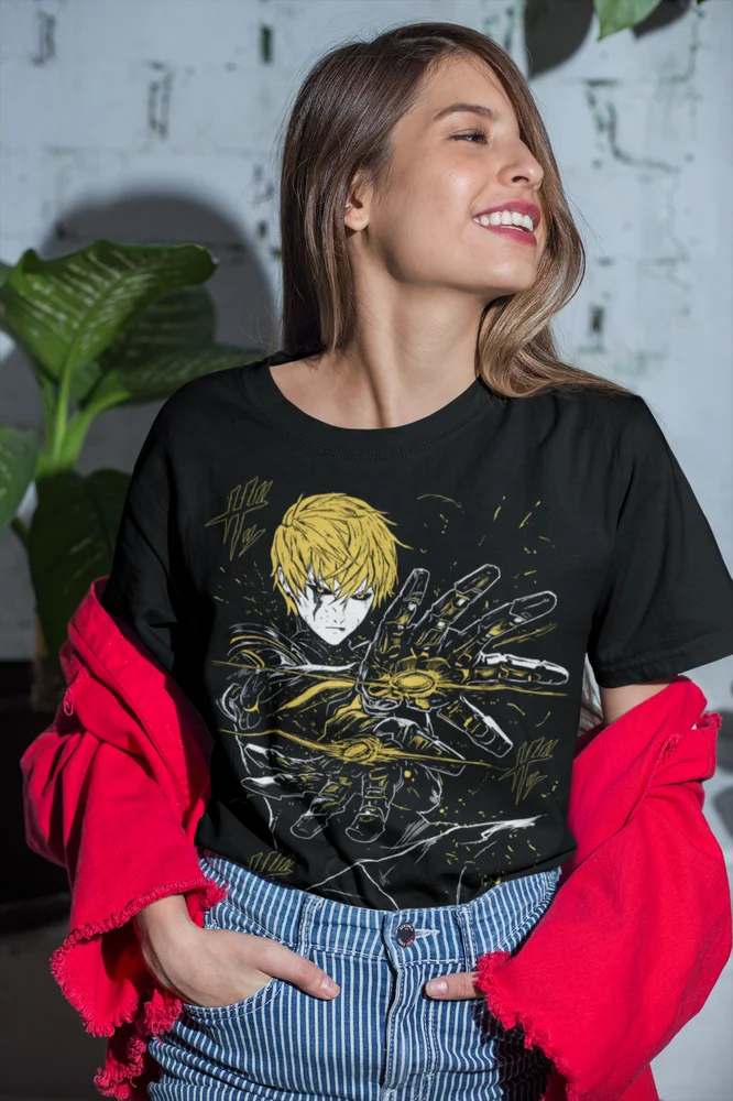 Anime Manga Villain One Punch-Man Graphic Tee S to 5XL Genos T-Shirt
