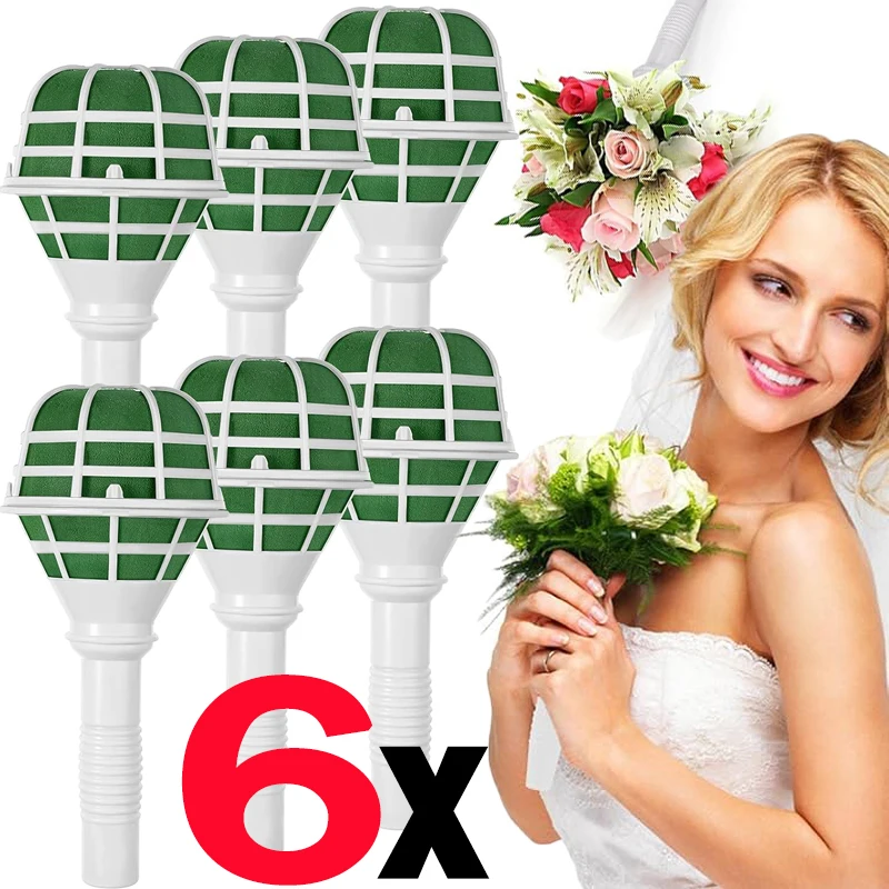

1/6 шт. 18 см свадебный цветок украшения букет пенопластовый держатель зеленый DIY цветочная ручка базовый кронштейн поставка вечерние принадлежности для самостоятельного изготовления