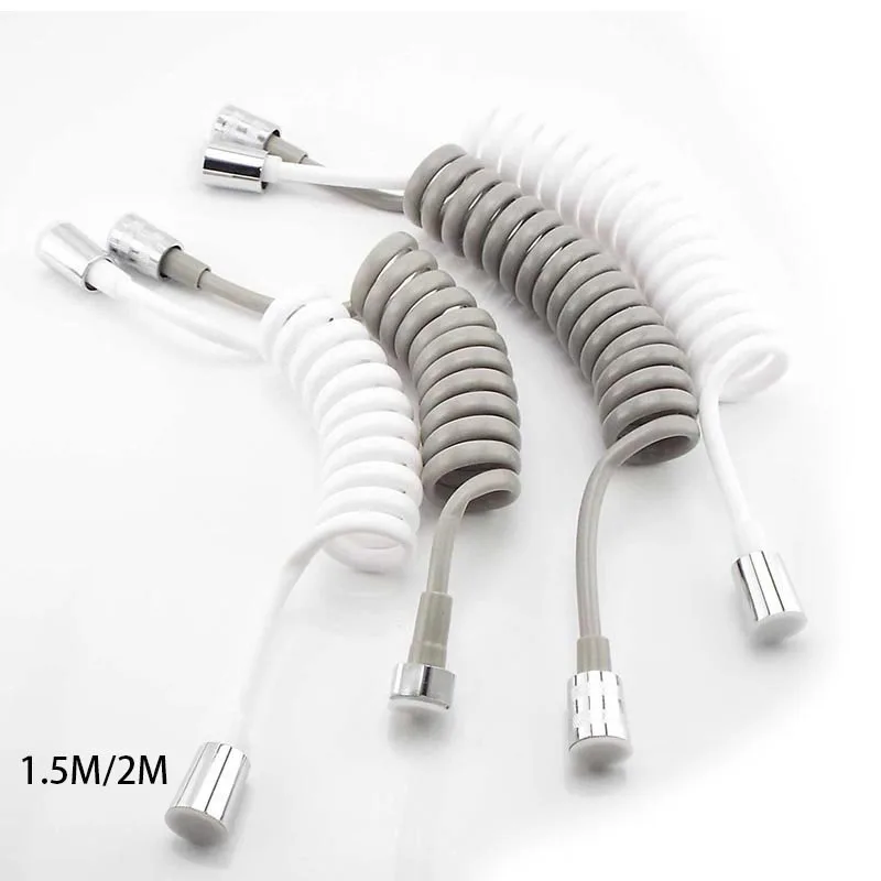 1.5M 2M Flexible Spring Shower Hose Water Plumbing Toilet Bidet Sprayer Gun Telephone Line Plumbing Hoses bathroom Accessories