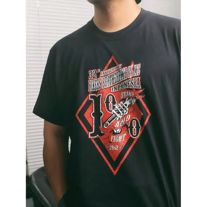 

Street Retro Locomotive Harley Retro Pattern Back Printing Cotton Printing Short-sleeved Men's and Women's T-shirts
