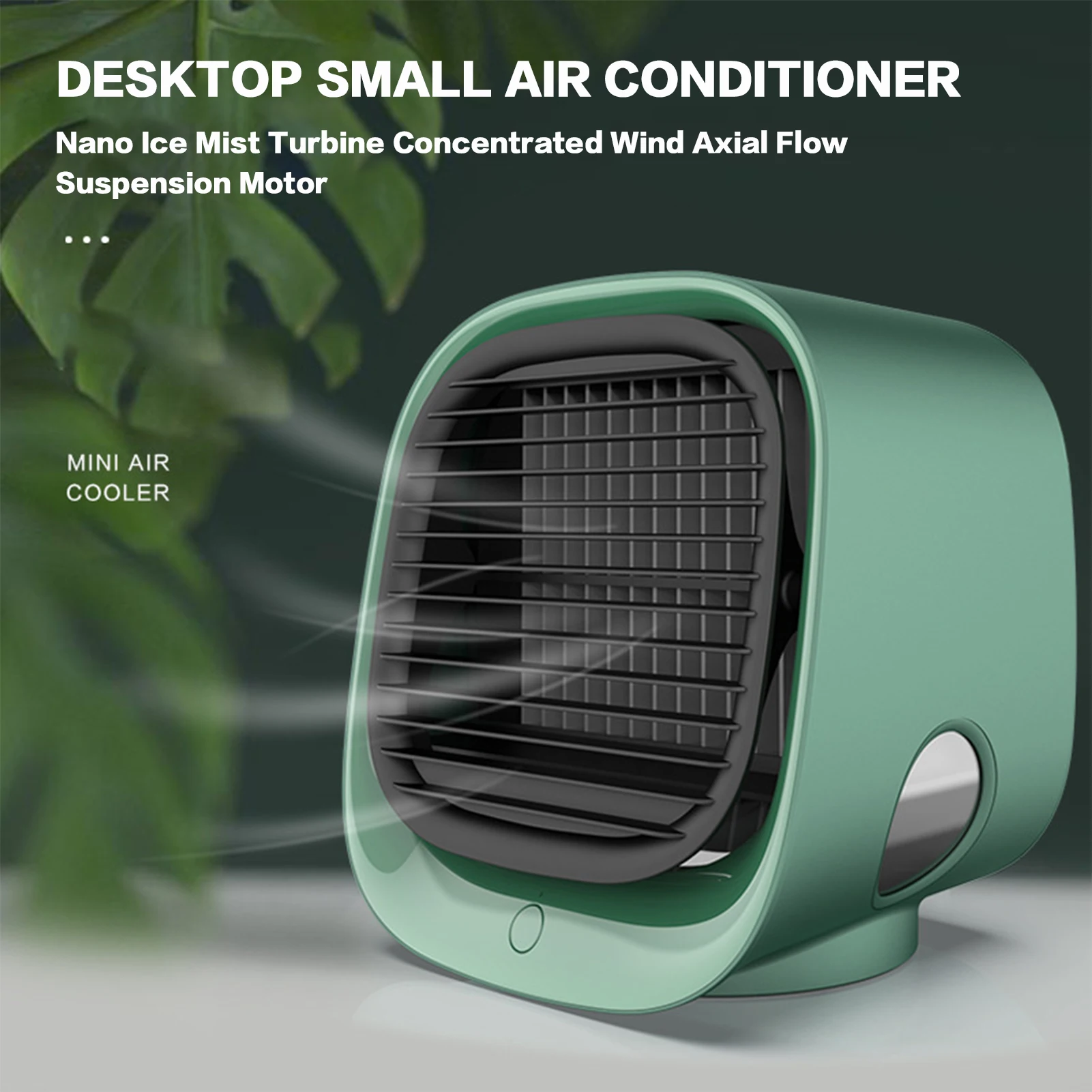 Ventilador de ar condicionado refrigerado a água, ventilador de mesa para escritório, USB