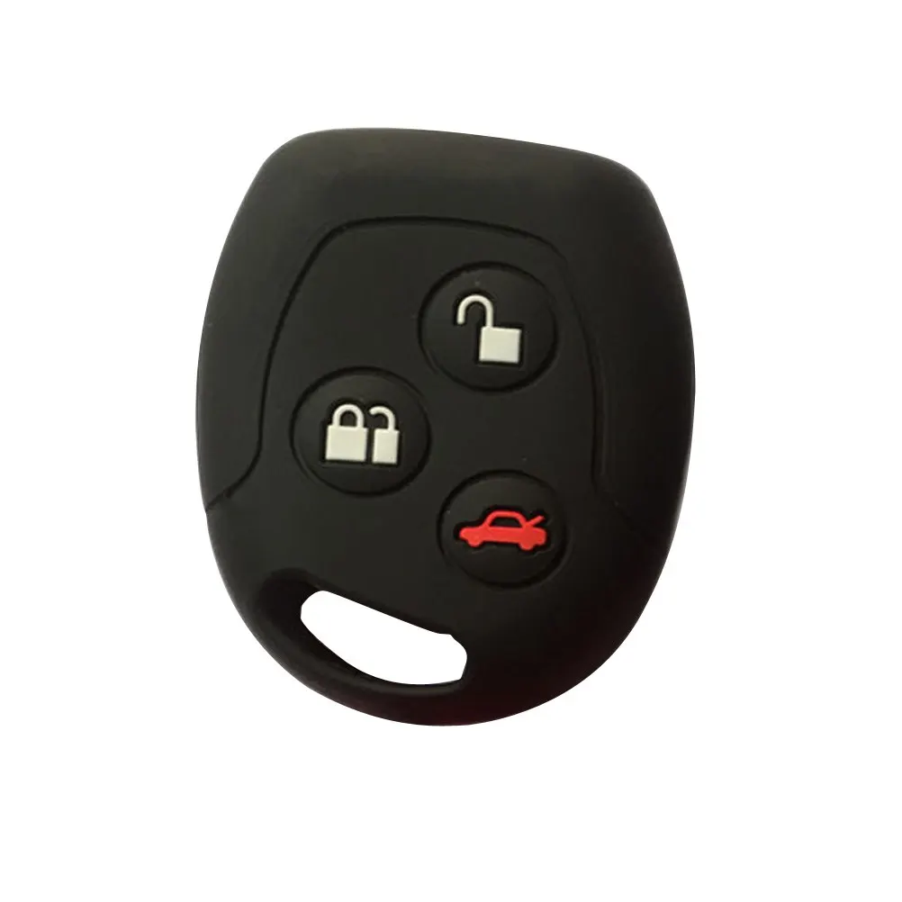 Silicone Key Case for Car Remote Fob 3 Buttons Exact Comfortable Touch Deformation Resistant Portable Lightweight Elegant