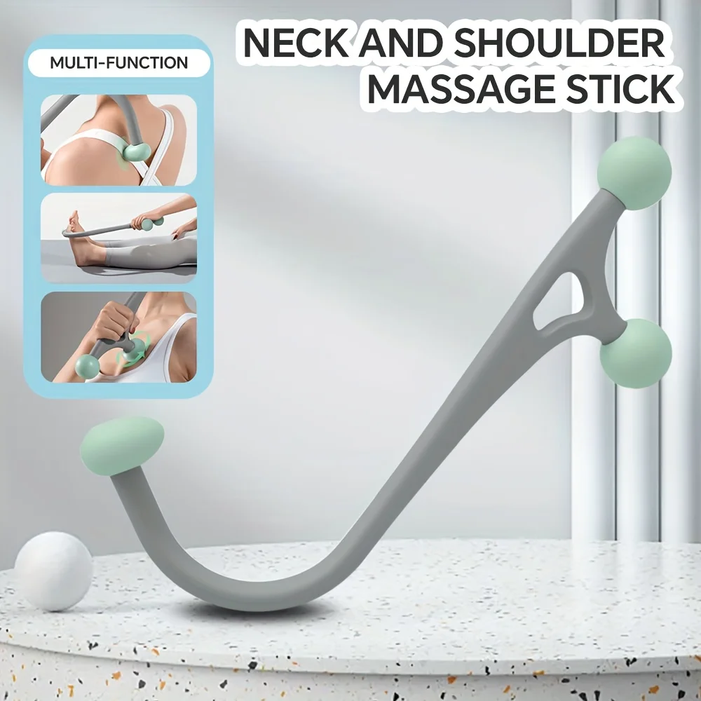 Handheld Precision Massage Stick Hook Design Neck Shoulder Trigger Point Relief Portable Self Massage Tool For Home Gym Yoga Use