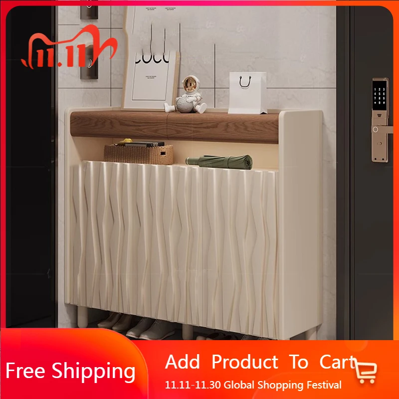 

Designer Nordic Shoe Cabinet Organizer Storage Headboards Cupboard Shoe Shelf Italian Minimalist Zapatero Entrance Furniture