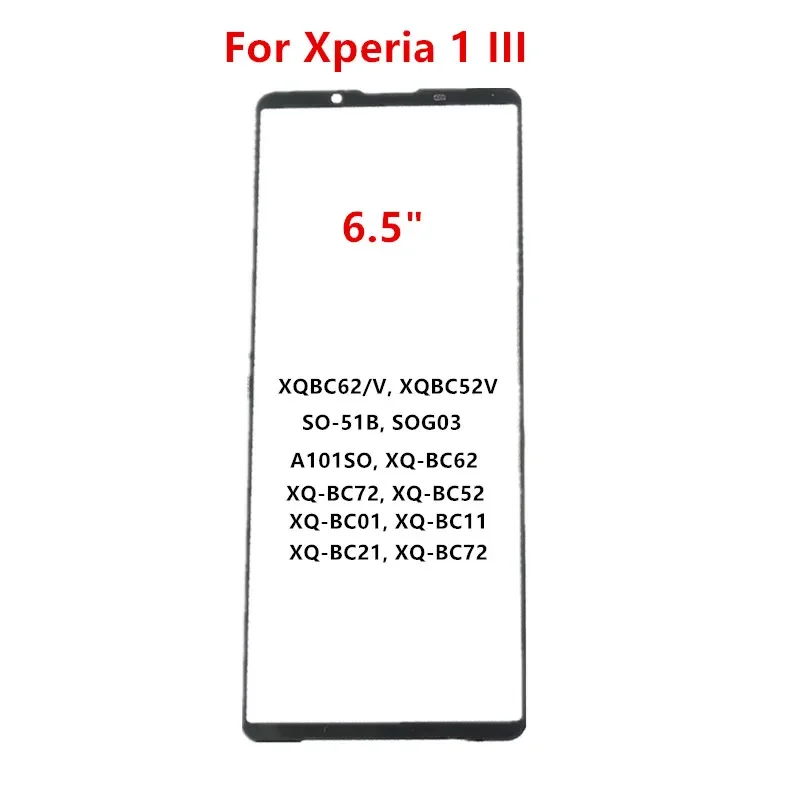 Xperia1 Outer Screen For Sony Xperia Pro i 1 iii 5 ii 10 Plus Front Touch Panel LCD Display Glass Cover Repair Replace Parts