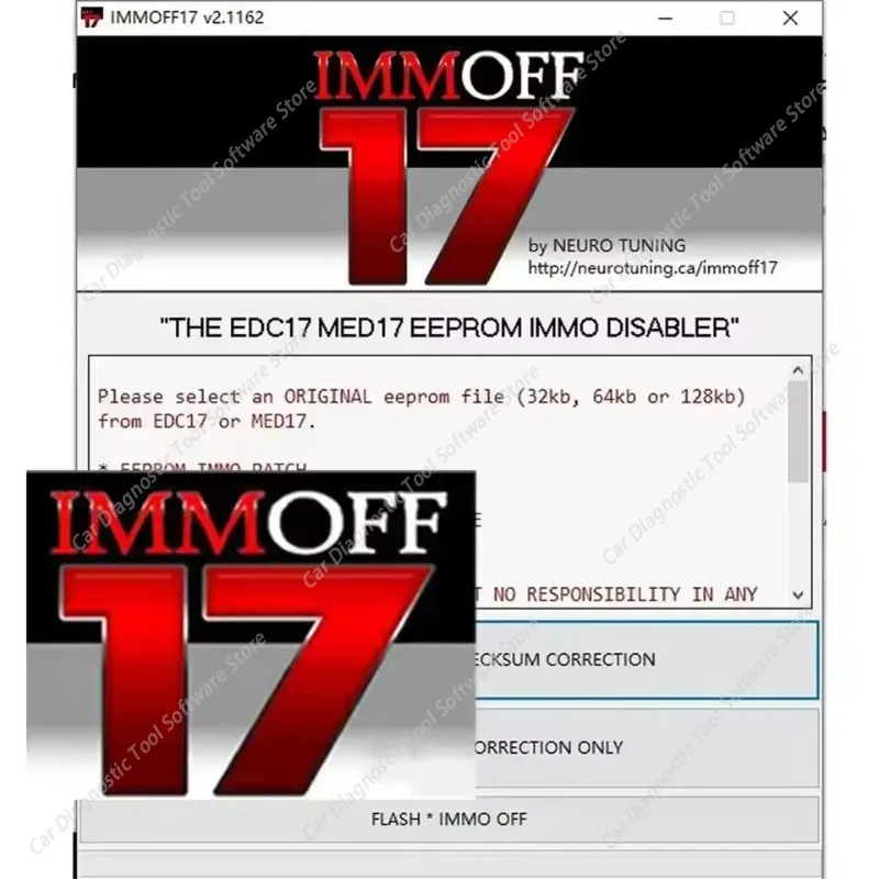 Newest IMMOFF17 EDC17 Immobilizer off ECU Program NEUROTUNING Software for Automotive - Unlimited Installation