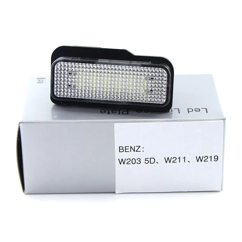 

2PCS For Mercedes W211 4D W203 5D W219 R171 2D 12V Car LED License Plate Light No Error Canbus for Benz White Number Plate lamp