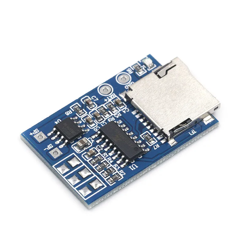 TF card MP3 decoder board decoder module 3.75V power supply with 2W mixed mono with memory playback