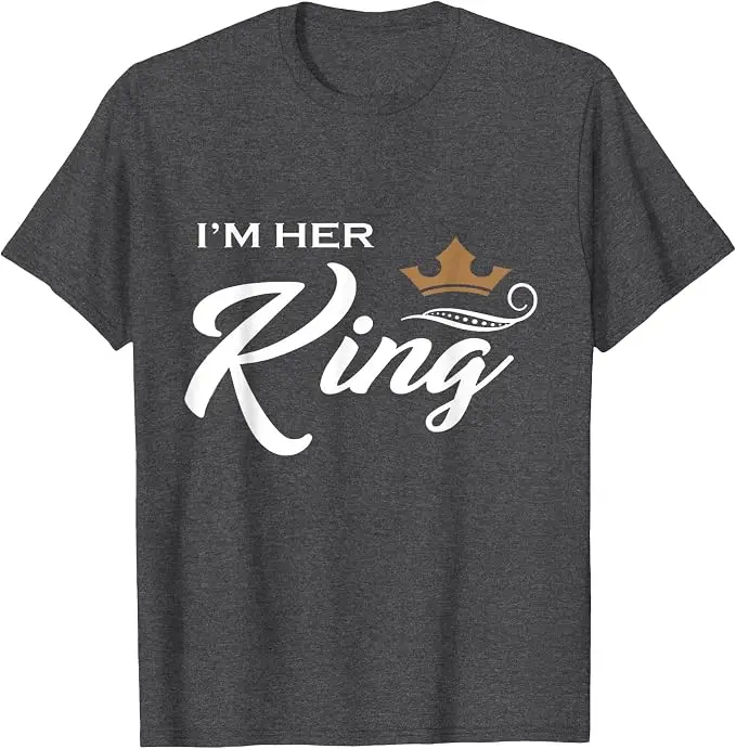 Ich bin ihr König T-Shirt, lustiges Paar-Shirt für Freund und Freundin, ich bin seine Königin für Frauen, Valentinstag, Jahrestage, Partykleidung, T-Shirt – Detail 16