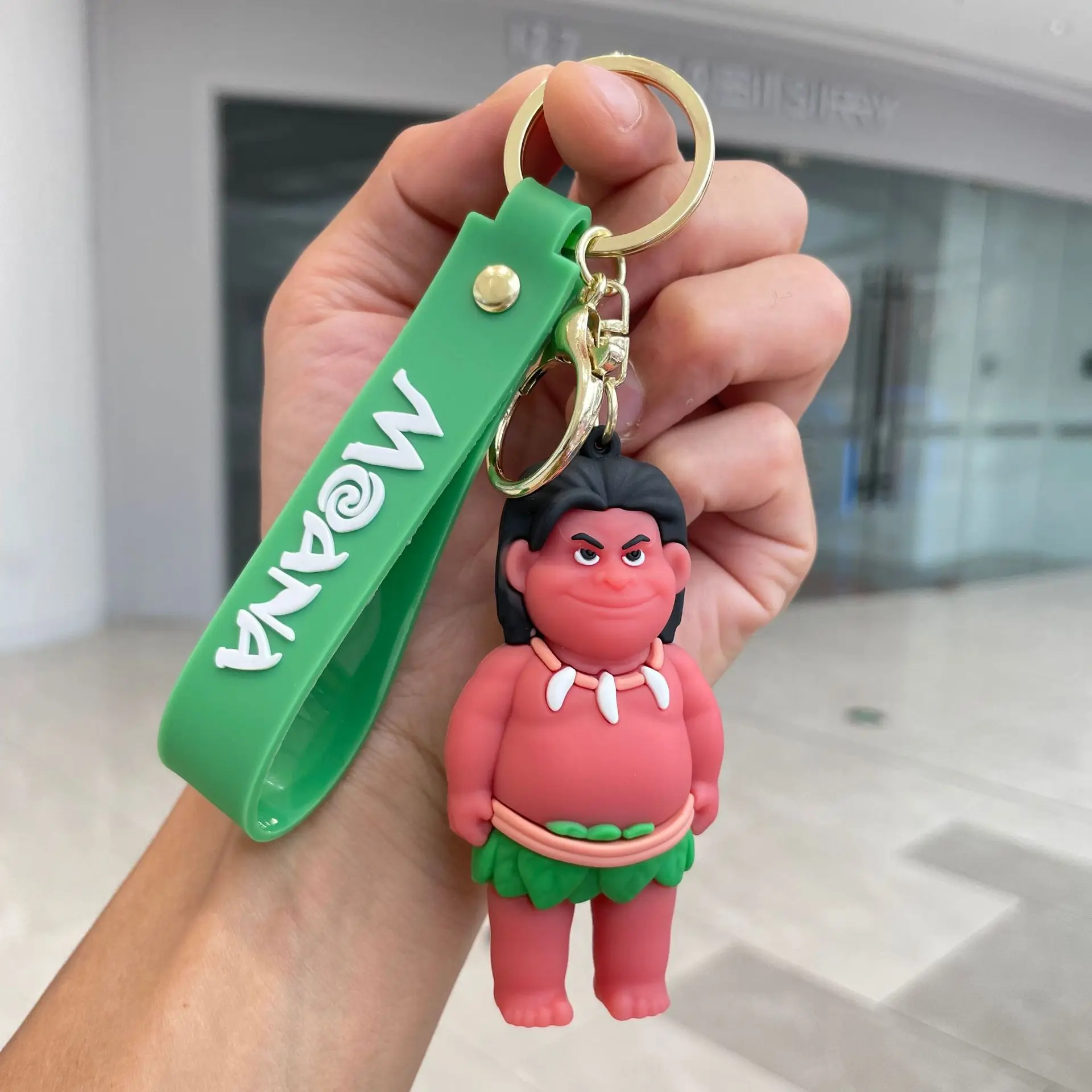 Creative Ocean Adventure Key chain lovely Silly Chicken Moana Maui key chain men and women bag pendant gift