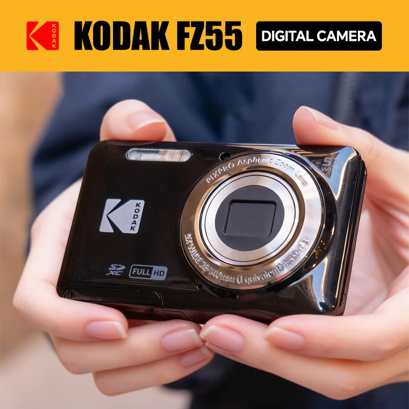 KODAK PIXPRO FZ55 16MP Digital Camera 5X Optical Zoom 28mm Wide Angle 1080P Full HD Video 2.7