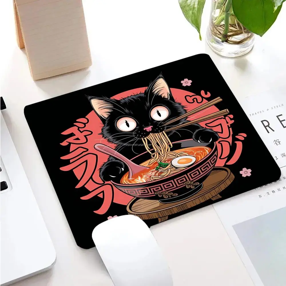 

Cute cartoon cat mouse pad 40x45 square computer office gaming desk pad rubber anti-slip mouse pad small decorative table pad