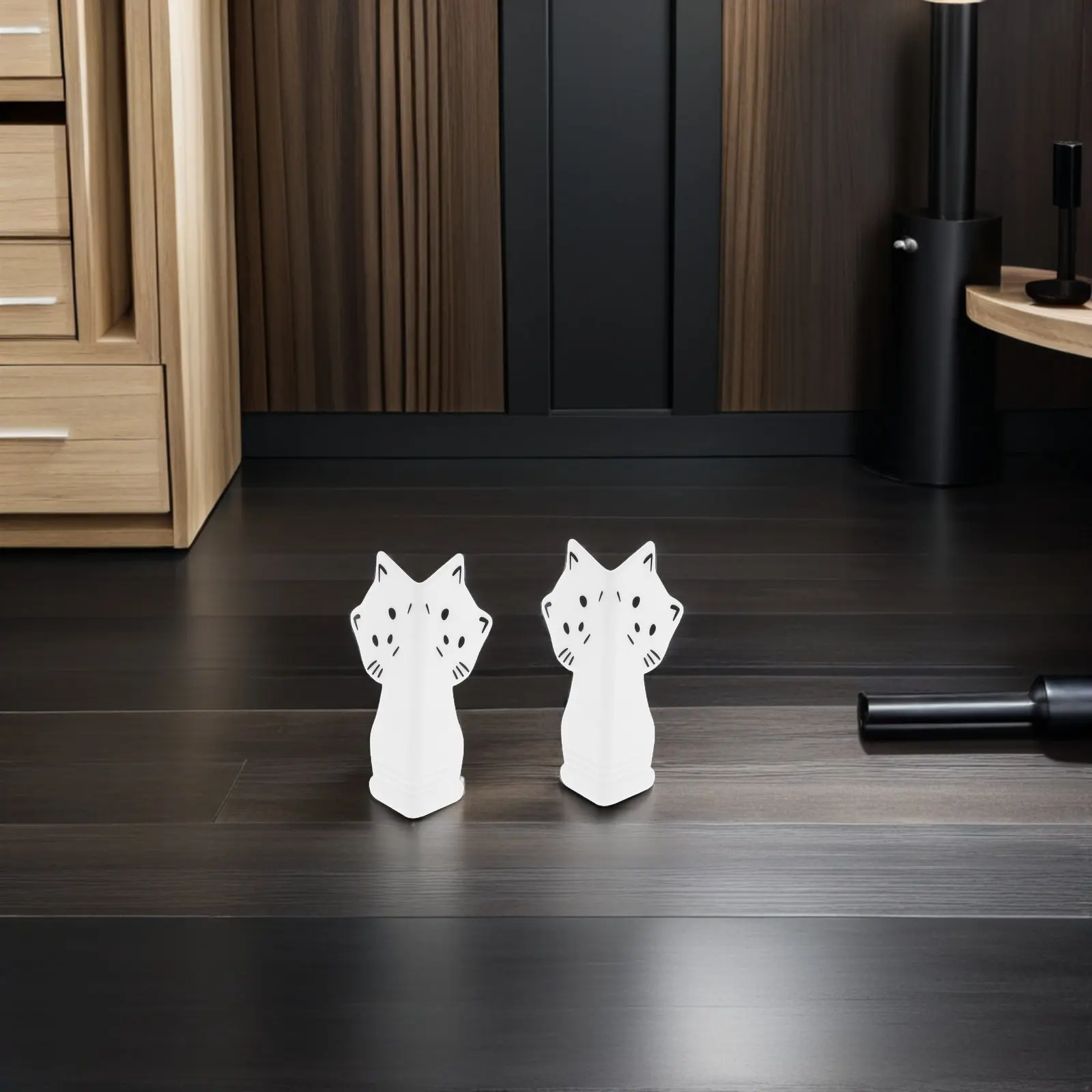 4個入り-猫デザイン-シリコン製コーナーガード-家具エッジプロテクター-柔軟なベースボード-壁コーナープロテクター-ベビーセーフティ