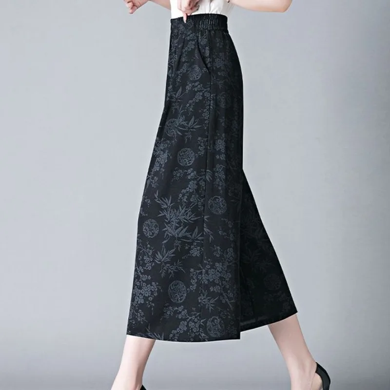 Pantalons pour femmes de Style chinois Chic et élégant, nouveaux dans toutes les tendances de vêtements originaux moyens, pantalons élastiques G fluides des années 2025, 2025