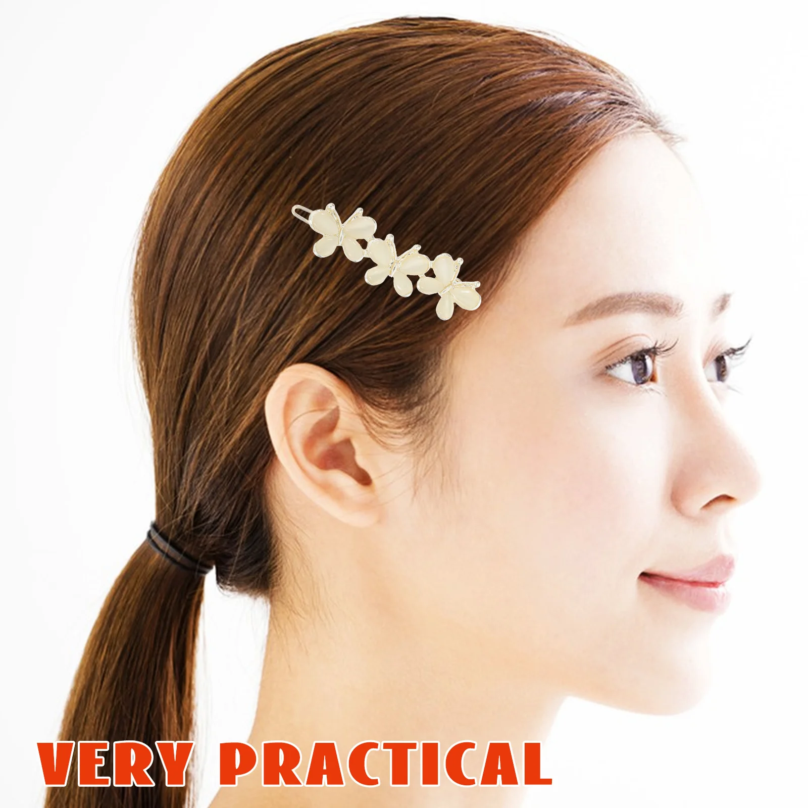 2Pcs Butterfly Hair Clips Durable Metal Hairpins Elegant All-Match Styling Hair Accessories for Women Girls Alloy Hairpins