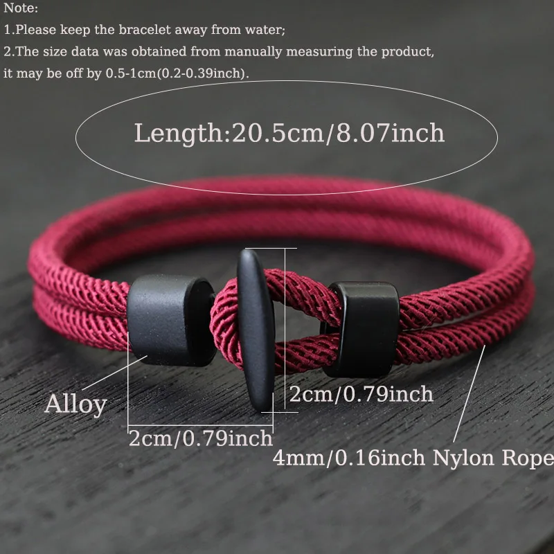 Classico bilayer Easy Hook Bracciale da uomo Accessori di abbigliamento Milano Filo intrecciato a mano Braslet Festival di Natale Fortuna Homme Joias