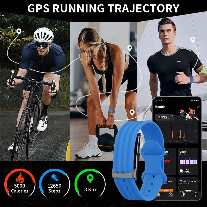 LIGE Smart Watch Bluetooth Step Counting Sport Bracelet Fitness Tracker Heart Rate Blood Pressure SpO2 Sleep Men Women Smartband