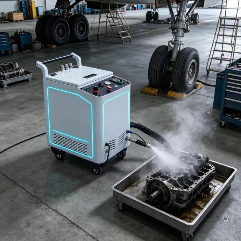 Industrial Grade Dry Ice Blasting Equipment Non Abrasive Quick Clean for Plastic Injection Molds and Rubber Parts