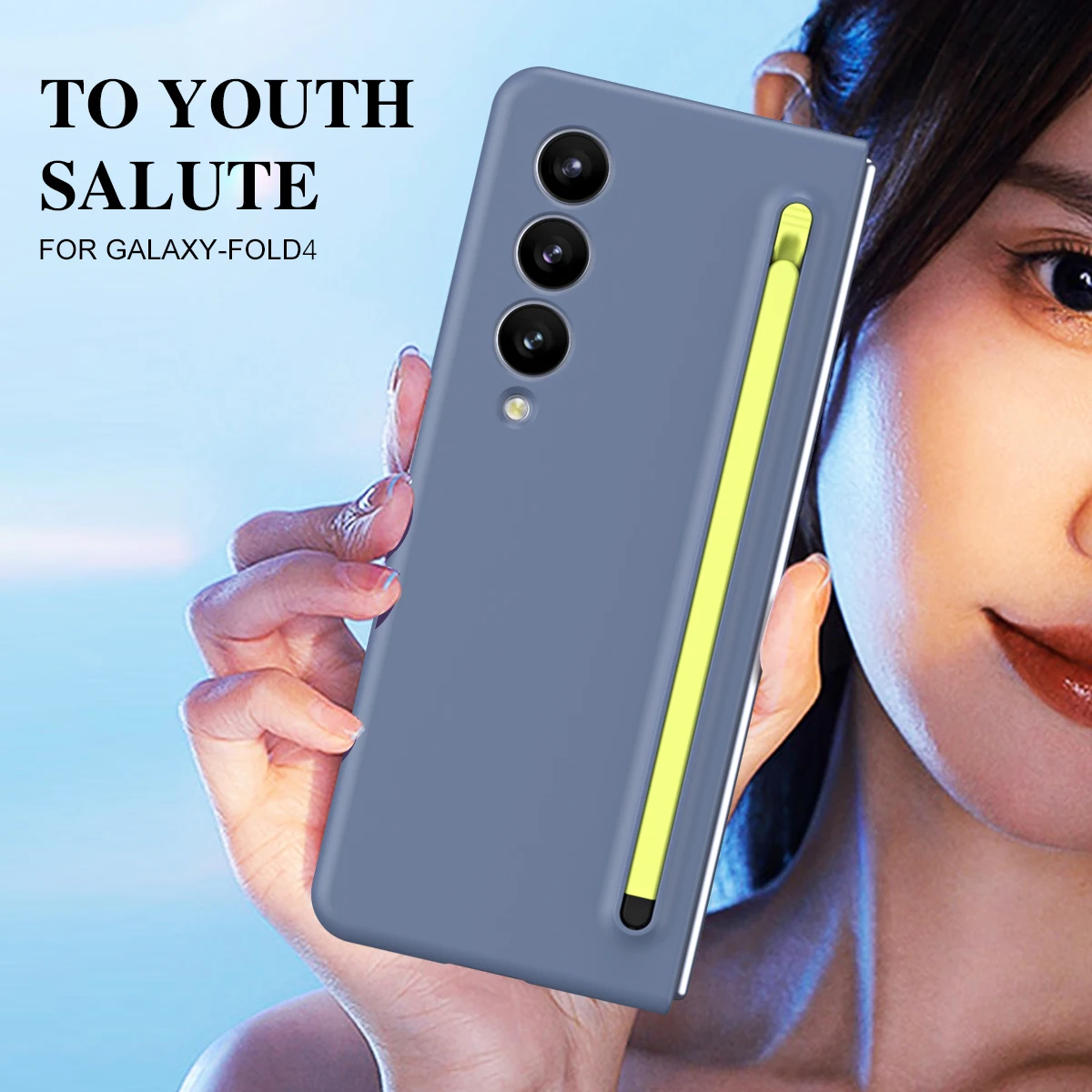 

Жесткий ударопрочный чехол из поликарбоната для телефона Samsung Galaxy Z Fold 4, Сменный Чехол с емкостью S Pen, Защитная пленка для сенсорного экрана