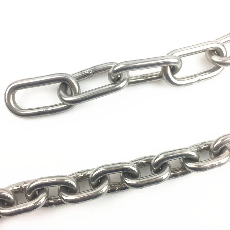 SS 304, SS 316 Stainless Steel Polished Link Chains, NACM Standard Burnished Stainless Chain