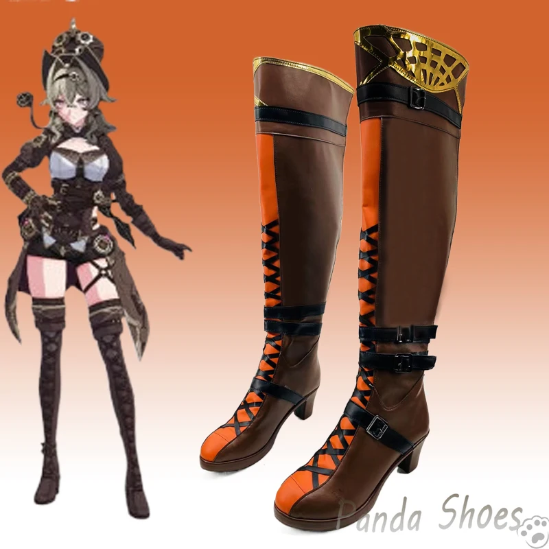 

FuHua Honkai Impact 3rd Vill V Cosplay Shoes Anime Game Cos Long Boots Vill V Cosplay Costume Prop Shoes for Con Halloween Party