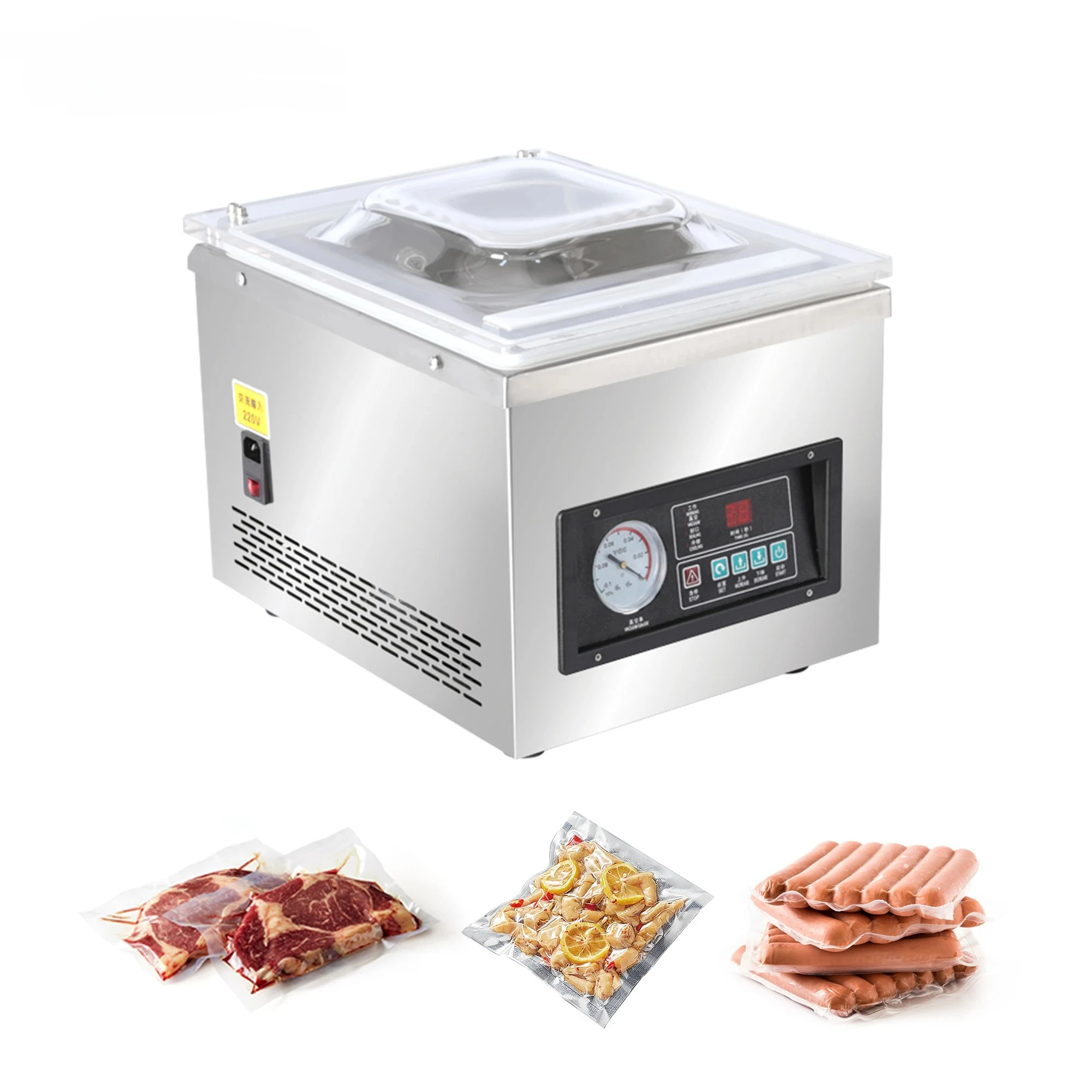 

2026 Hot SellingDZ-260 Single Chamber Meat Vacuum Sealer Fully Automatic Vacuum Sealing Packing Machine
