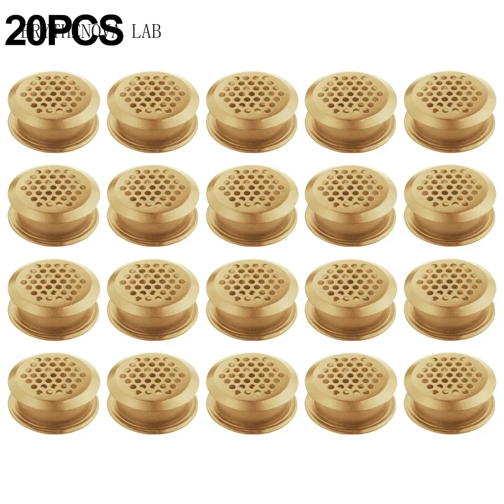 Cabinet Air Vents Cover Double-Sided Wardrobe Shoe Cabinet Grille Ventilation Stainless Steel Round Breathable Mesh Hole