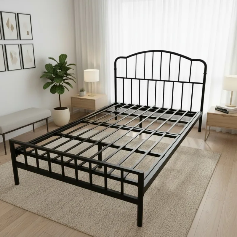 European luxury-style master design upgraded thick iron frame bed 1.5m/1.8m modern minimalist bed