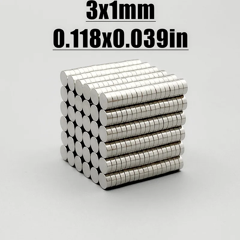 100~10000Pcs 3x1 Neodymium Magnet 3mm x 1mm N35 NdFeB Round Super Powerful Strong Permanent Magnetic imanes Disc 3x1