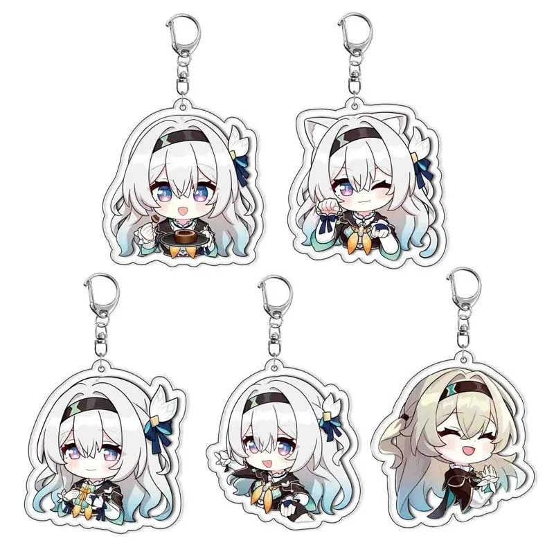 Porte-clés Anime Firefly Honkai Star Rail en Acrylique, Pendentif pour Voiture, Accessoire de Cosplay Firefly, Nouveauté Tendance