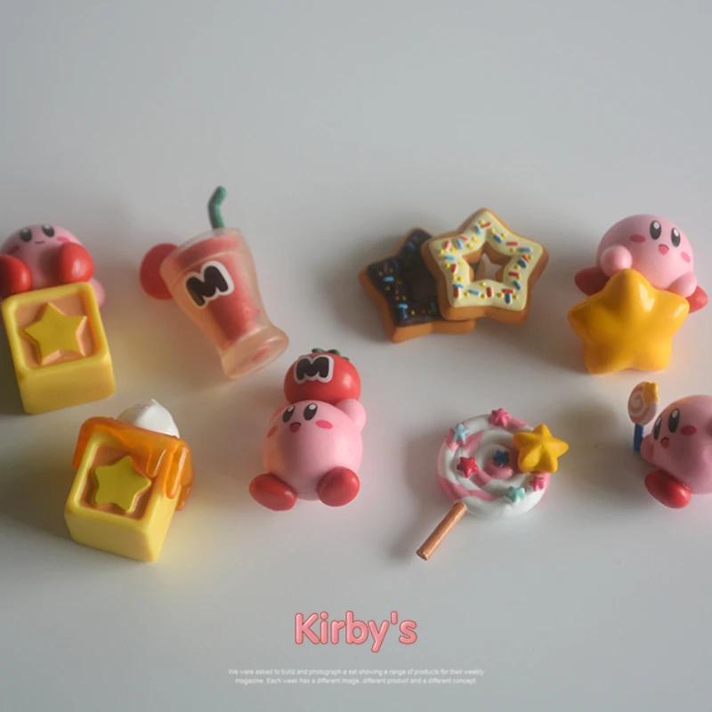 Super Cute Star Kirby Donuts Lollipops Juice Food and Entertainment Dolls Cute Cartoons Toys Action Figures Holiday Gifts