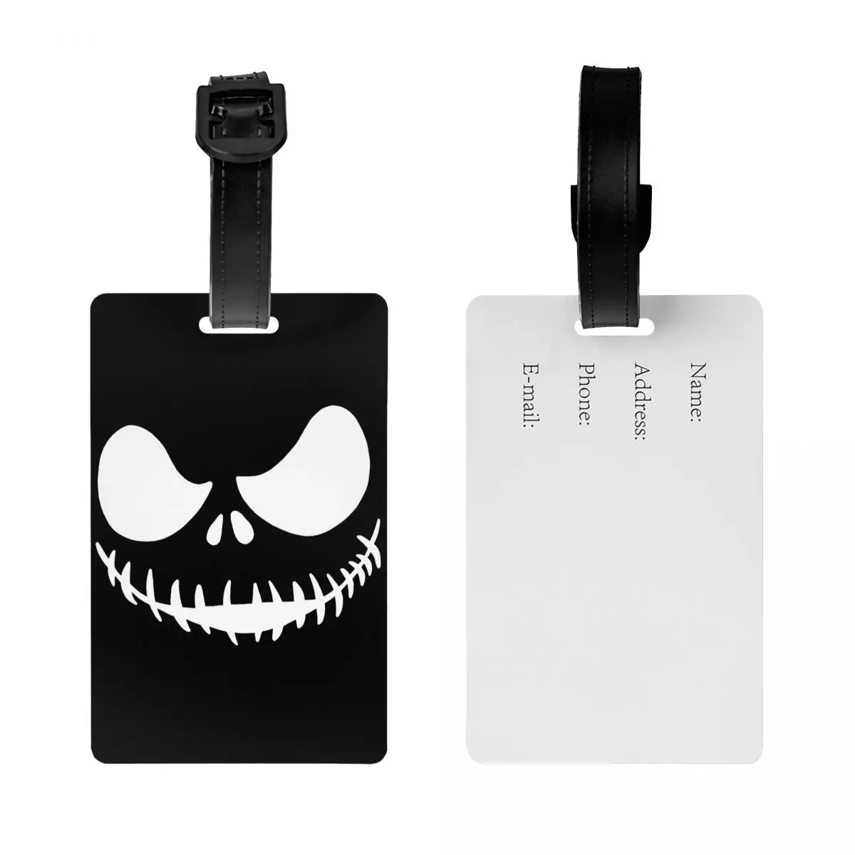 Etichette personalizzate per bagagli Nightmare Before Christmas per valigie Halloween Movie Jack Skullington Privacy Cover ID Label