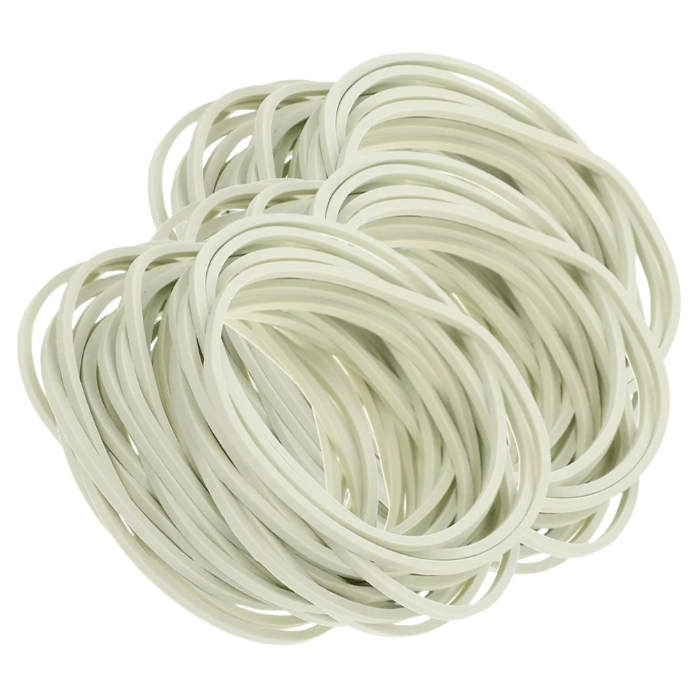

500G 1.5" Tiny Rubber Bands White High Elasticity Office Supply Document Binding Reusable Bulk Small Elastic Bands