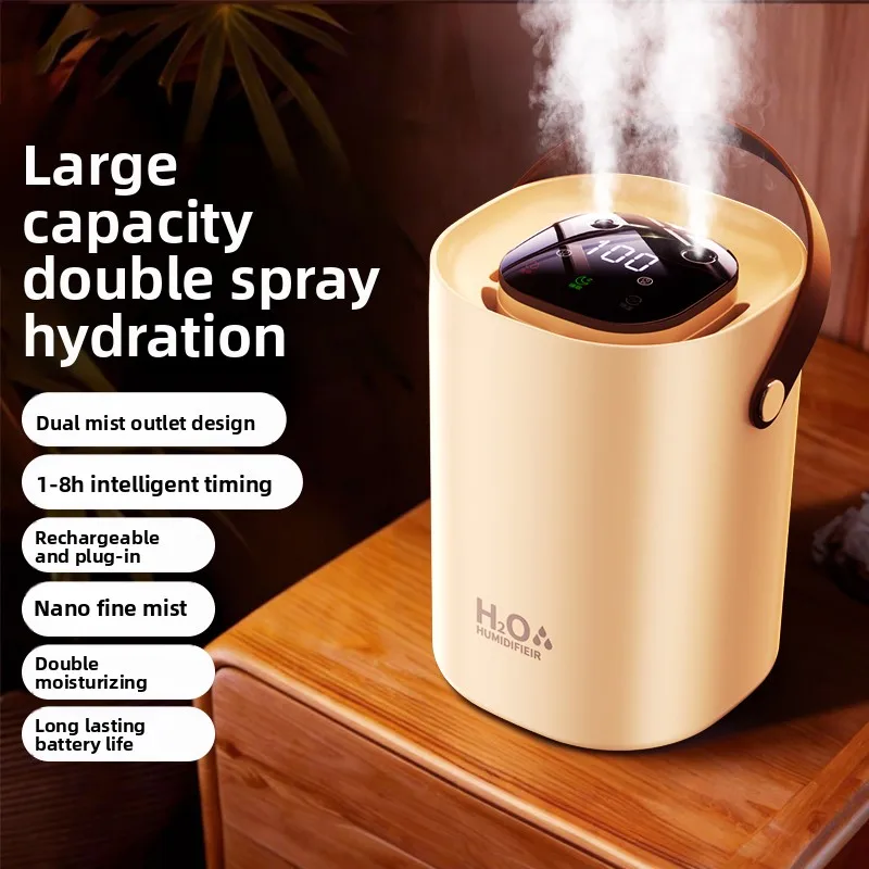 

Мини-беспроводной увлажнитель воздуха, портативный, перезаряжаемый, для дома, офиса, спальни, общежития, автомобиля, с функцией ароматерапии