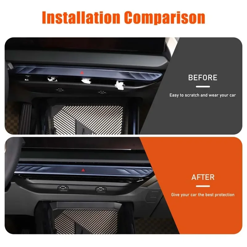 

For BMW X3 G45 2025+ Car styling car central control screen air outlet mesh sticker interior protection accessories ABS Black