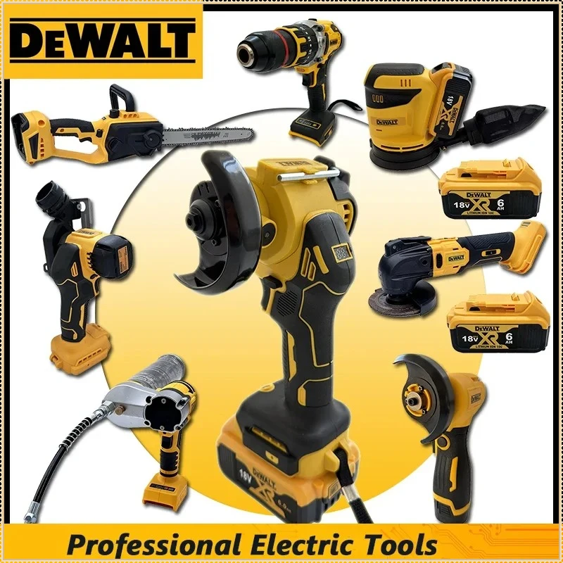 

Беспроводная угловая шлифовальная машина DeWalt, резак, пистолет для силикона и стекла, насос для накачки, ударный молоток, смазочный пистолет для набора аккумуляторных электроинструментов DeWalt