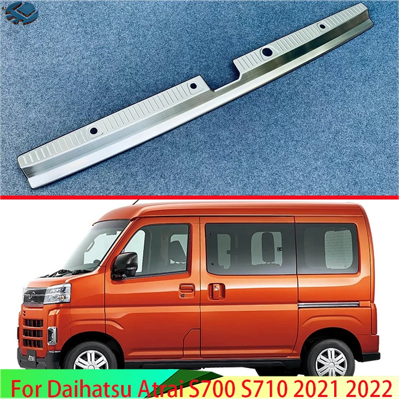 For Daihatsu ATRAI HIJET CARG 2021 2022 Stainless Steel Rear Bumper Protection Window Sill Outside Trunks Decorative Plate Pedal