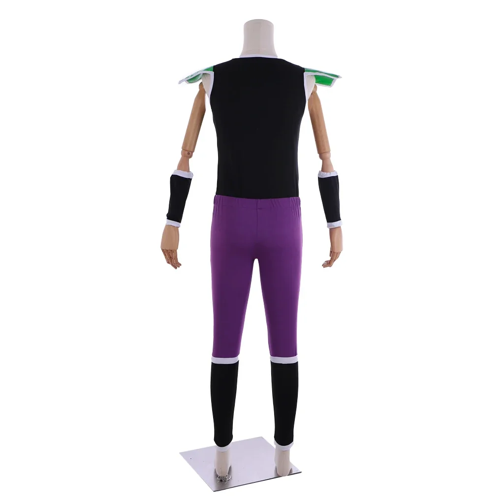 Anime Broly Cosplay Costume Adult Men's Top and Purple Pants Full Suit Halloween Carnival Partywear Outfifts