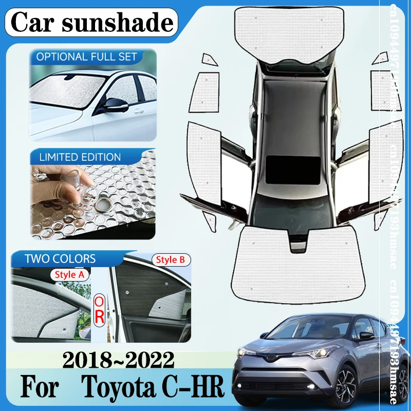 

Car Full Sun Visors Covers For Toyota C HR CHR C-HR Hybrid 2018~2022 MK1 Auto Sunscreen Window Sunshade Covers Car Accessories