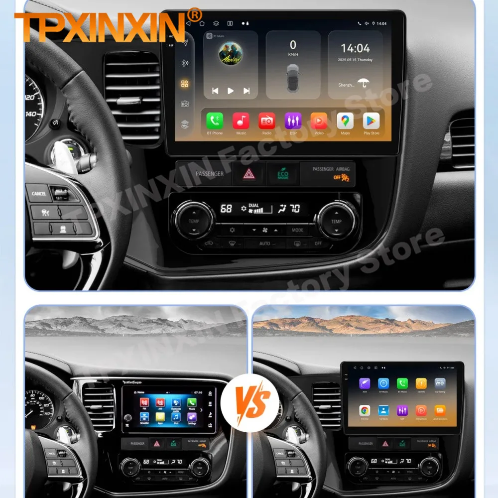 Android 15 Carplay For Mitsubishi Outlander 3 GF0W GG0W 2012~2018 Multimedia HD Screen Car Radio GPS Navigation Stereo Head Unit