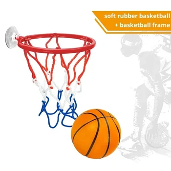 Mini panier de basket-ball monté sur porte avec ventouse pour enfants bébé Sports d'intérieur panier suspendu au mur doigts cerceaux de balle Kit