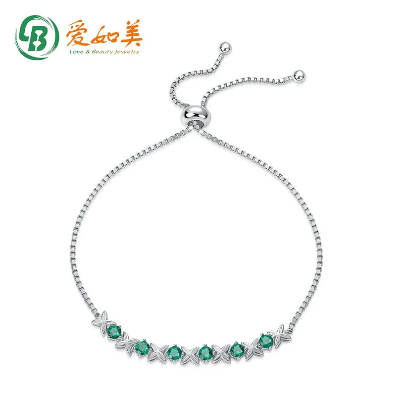 

Temperament Egg Shaped 18K Gold PT950 Platinum Silver Plated 7-layer Gold Cultivated Emerald Bracelet Adjustable