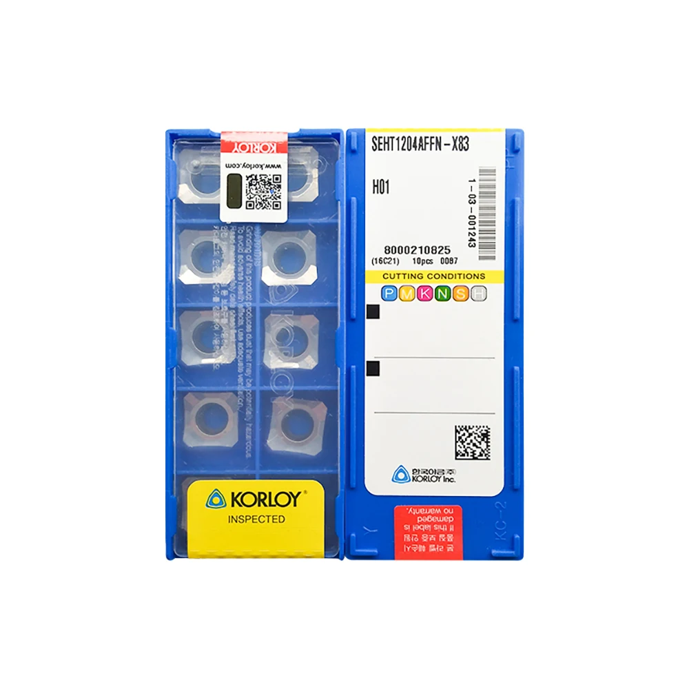 

Korloy 100% Original SEHT SEHT1204 SEHT1204AFFN-X83 SEHT1204AFSN-X45 NCM325 NCM335 H01 Milling Insert