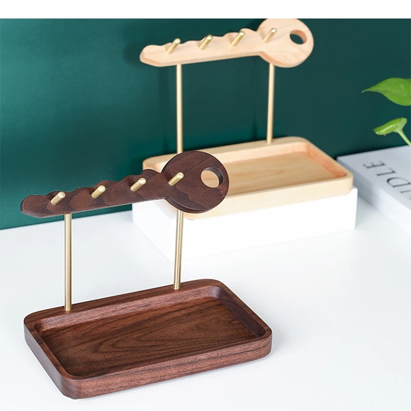 Wooden Hanger Shelves Coat Rack Floor Type Solid Wood No Punch Decoration Hook Bathroom Supplies Storage Ornaments
