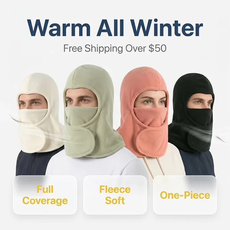 Winter-Winddichte Sturmhaube aus Fleece, Verdickte Vollgesichts-Halswärmer-Mütze, Integrierte Kappe für Outdoor-Radfahren und Skifahren, Thermomütze – Detail 5