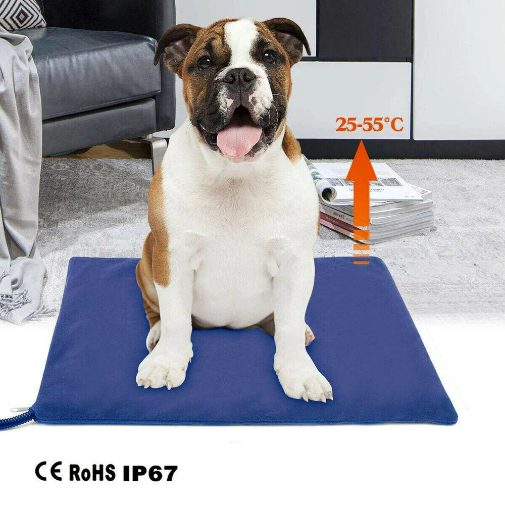 

Waterproof Pet Heating Pad Electric Soft Adjustable Temperature Plush for Dogs Cat Indoor Outdoor Puppy Heated Mat Blanket