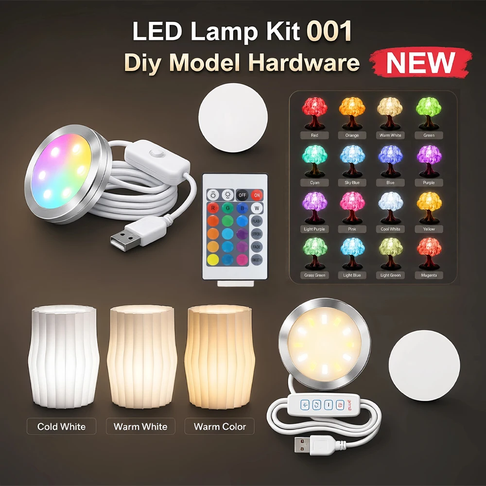 Für Bambu Lab Einstellbares Licht-Kit LED-Licht Hardware Bambulab Licht-Kit 001 LED-Licht-Teile DIY-Modell 3D-Drucker Zubehör