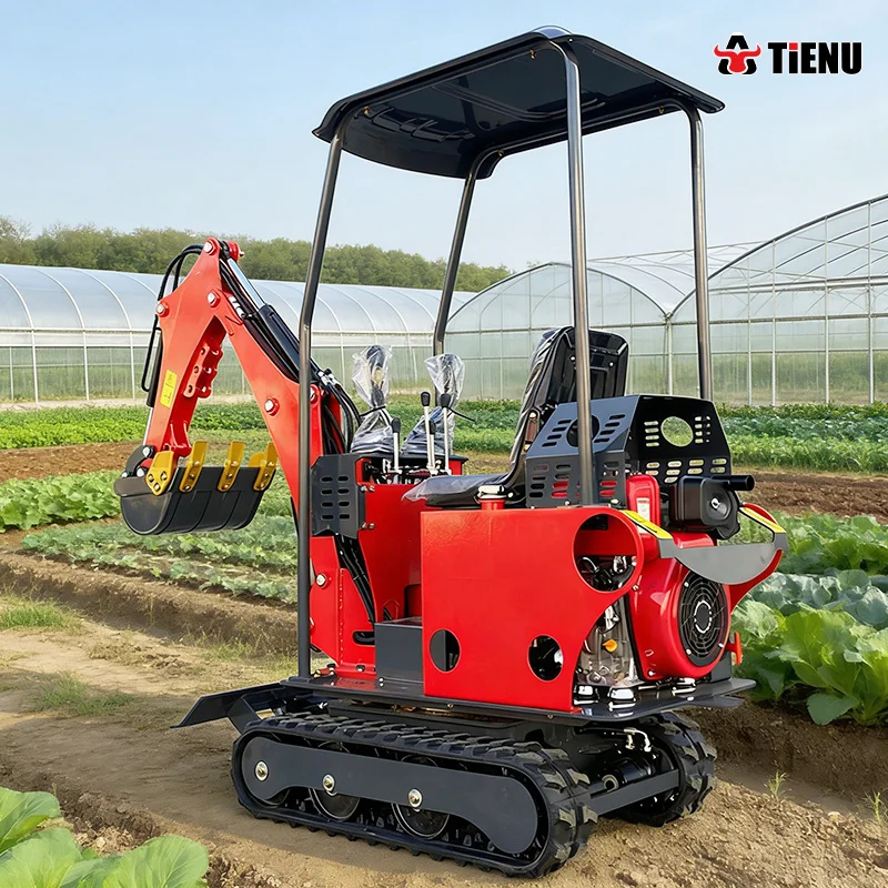 Professional Mini Excavator with Hydraulic Thumb Clamp Quick-change Connector and Side Return Function High Digging Efficiency