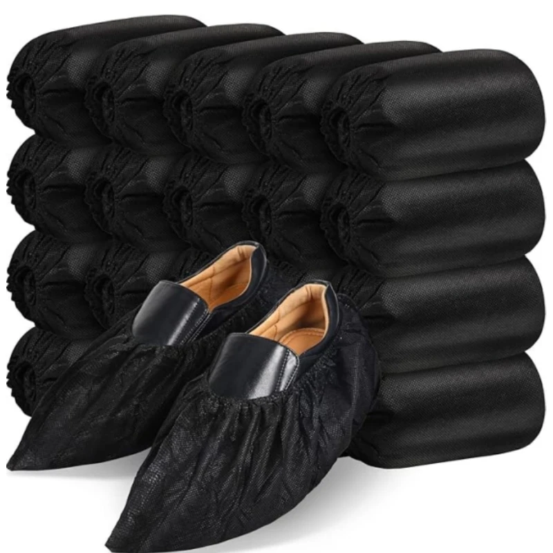 【セール中】100 個使い捨て靴カバー防塵不織布ノンスリップブーツ靴カバー学生大人家庭用職場フットカバー